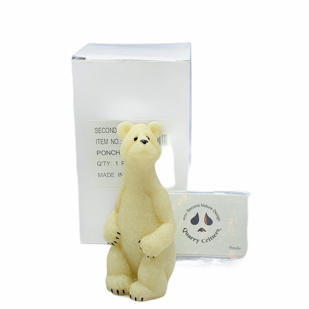 Quarry Critters Poncho Polar Bear figurine stone